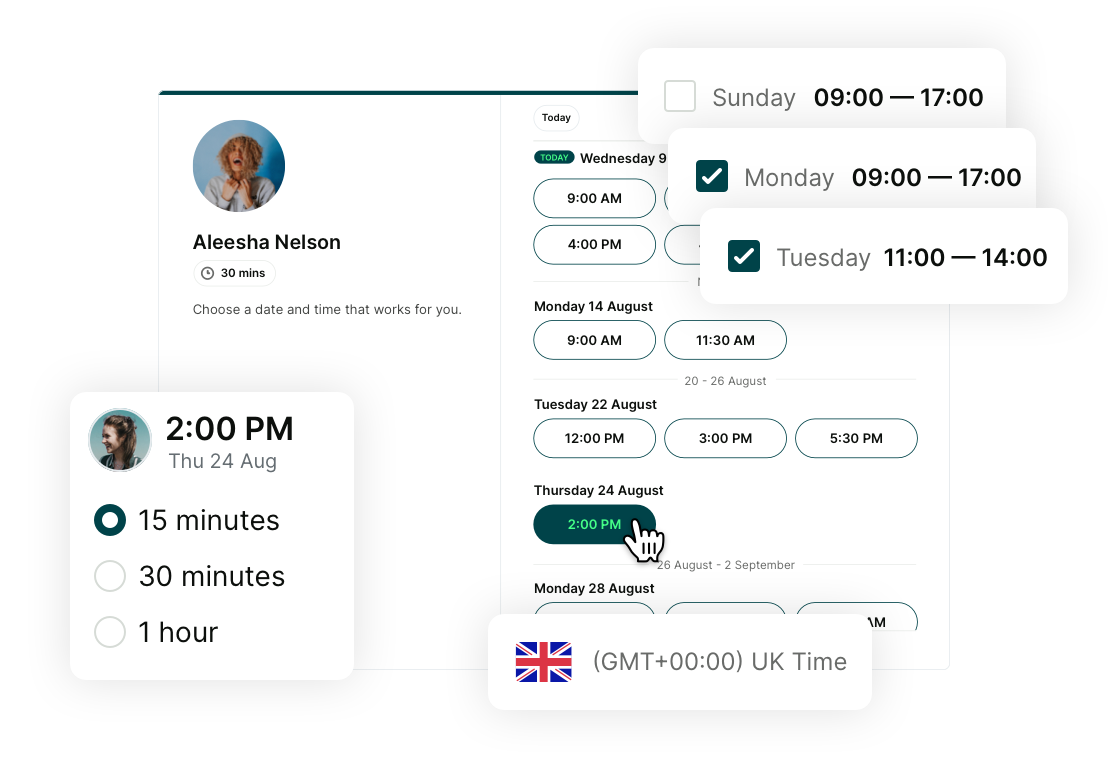 Manage you calendar availability with YouCanBookMe