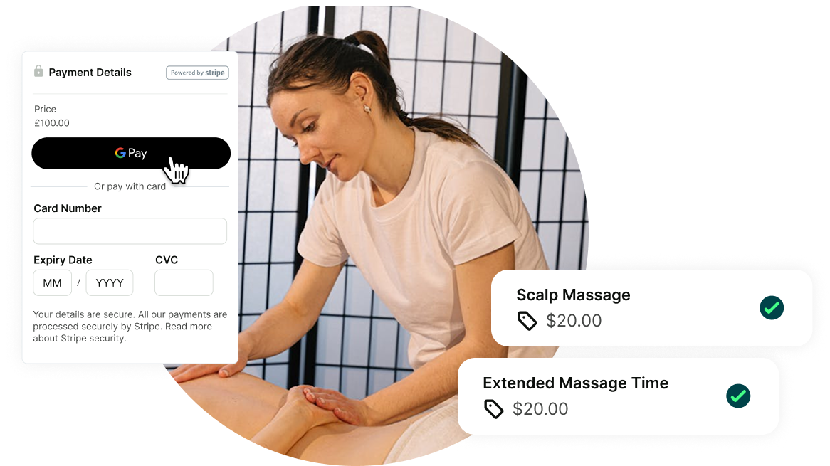 easily accept payments for spa bookings