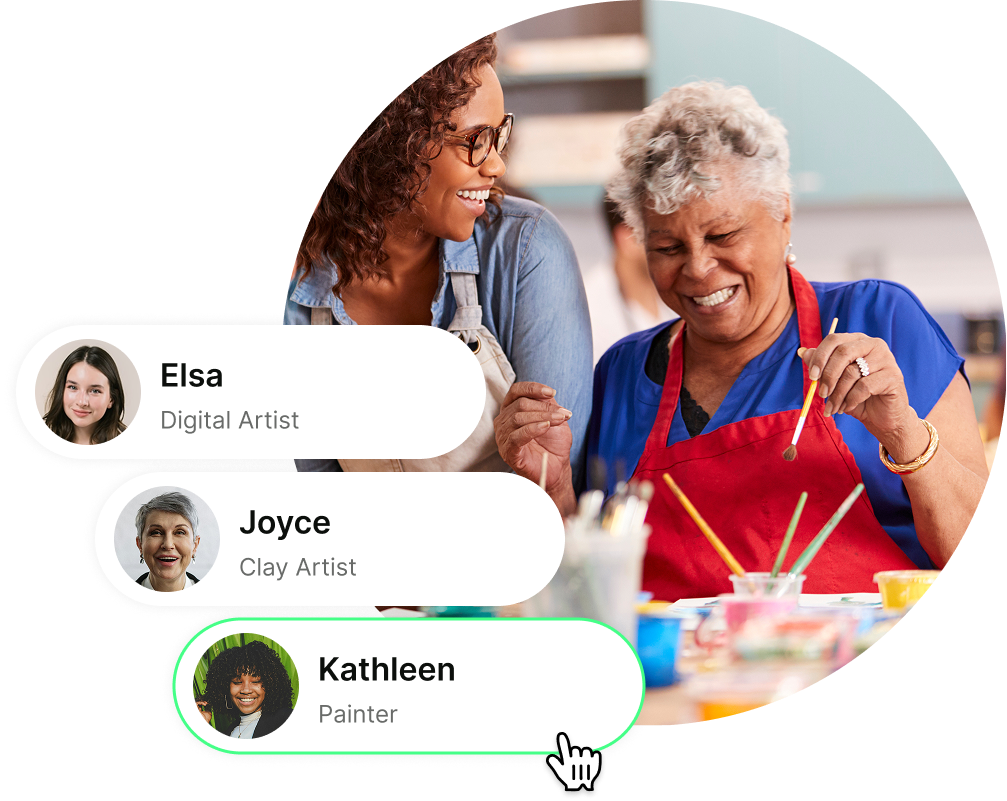 give customers the ability to select their favorite art teacher