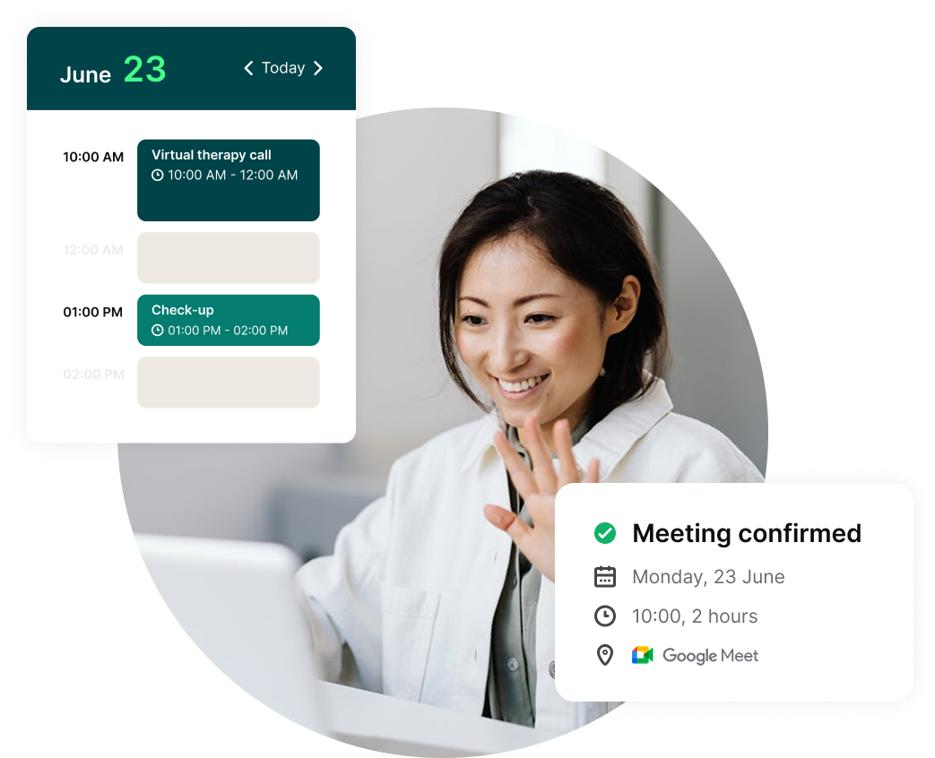 Easily book appointments with therapy scheduling software