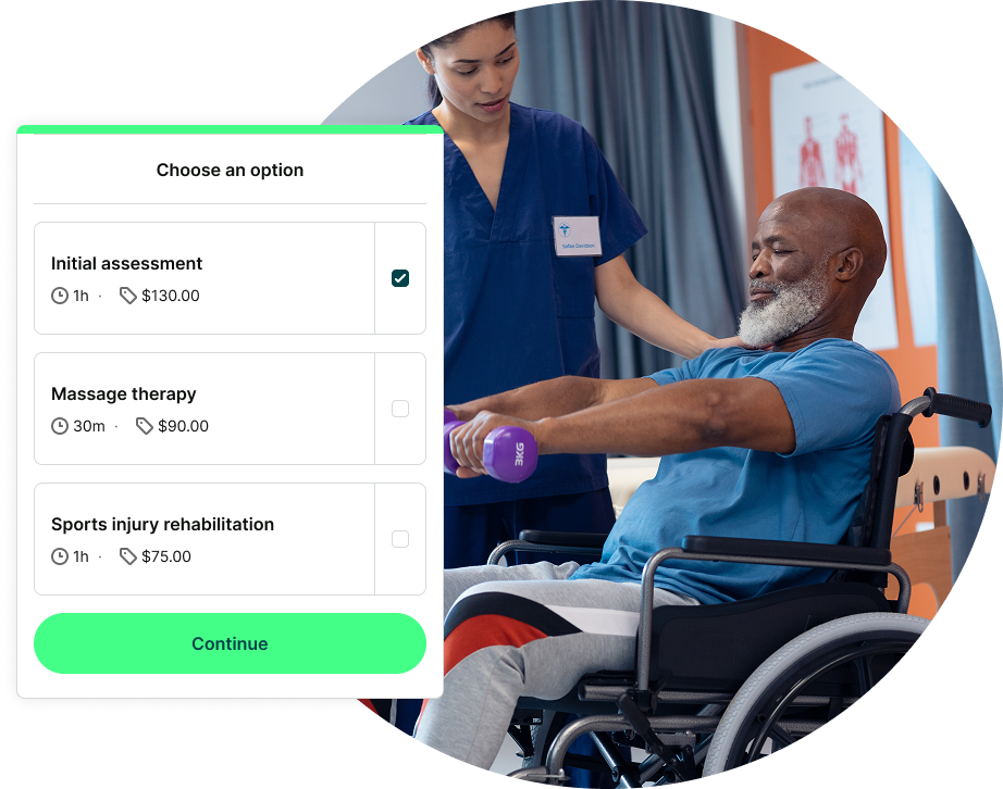 Physiotherapist appointment types