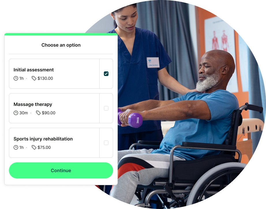 Physiotherapist appointment types