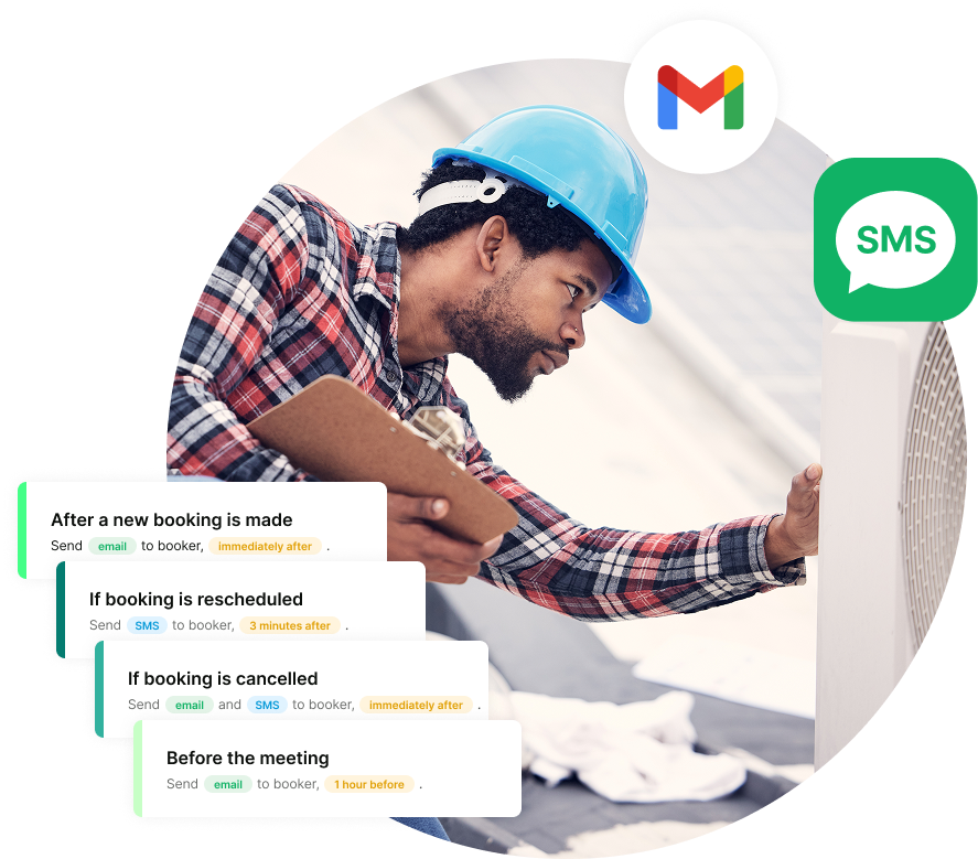 notifications for home service bookings