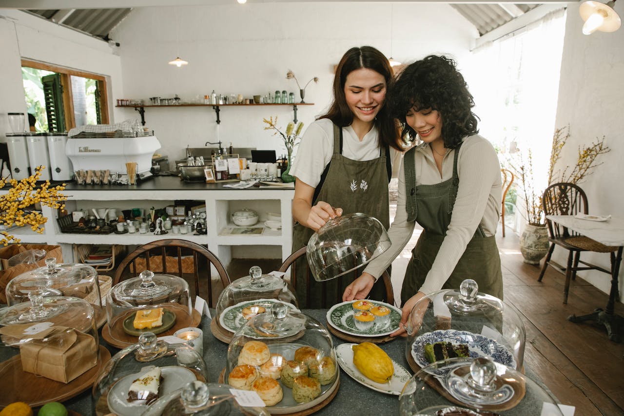 Two girls starting a catering business