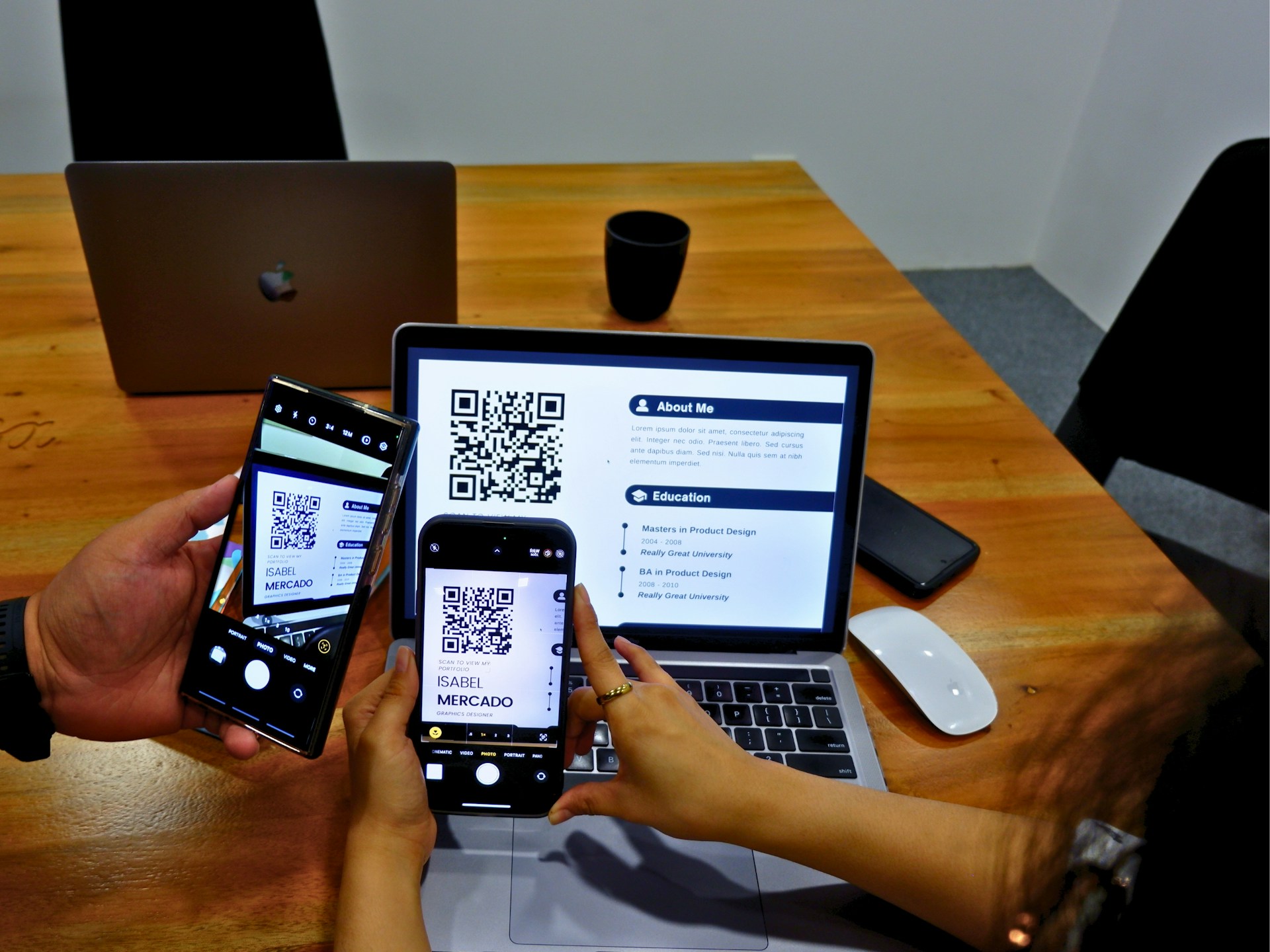 LinkedIn QR code on resume