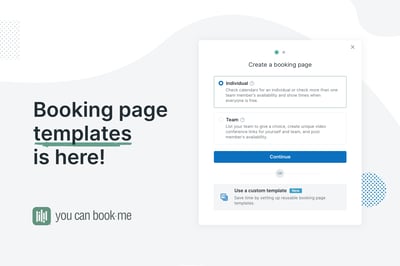 Product update booking page templates
