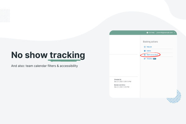 Track no shows with YouCanBook.me
