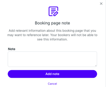 Now you can add notes to new bookings 