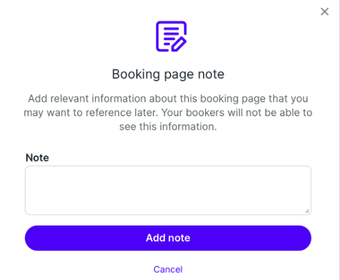 Now you can add notes to new bookings 