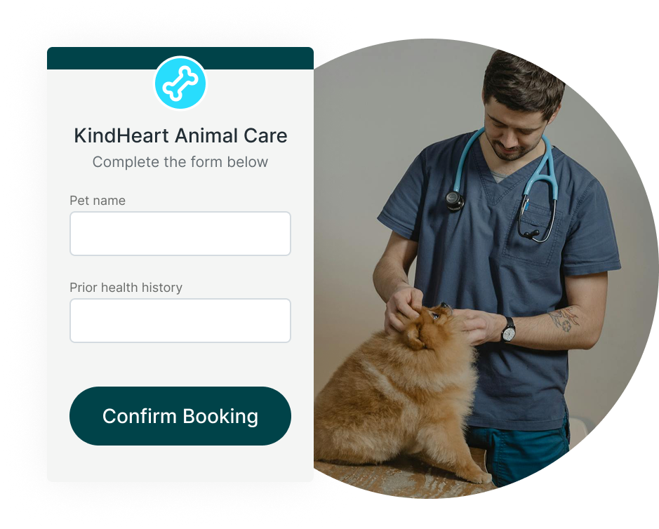 customizable booking forms vet clinic