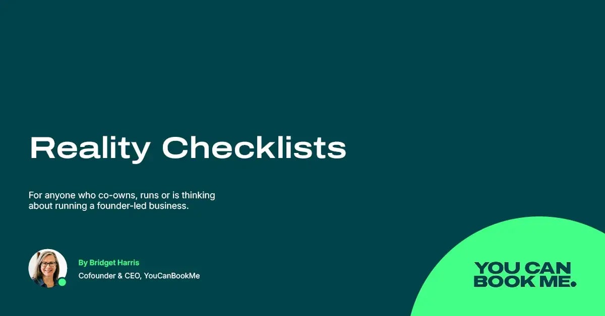 The Bootstrapper’s Checklist