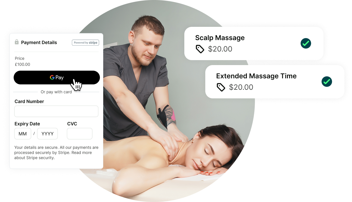 easily accept payments for spa bookings