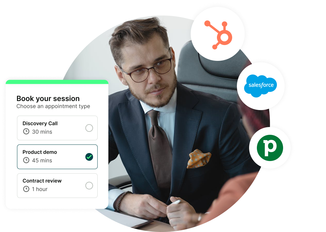 integrate your booking page to crm